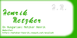 henrik metzker business card
